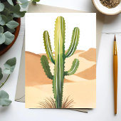 Cactus du désert | Carte de cactus verts à l'aquar
