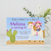 Cactus du désert, Invitation de fête d'anniversair (Debout devant)