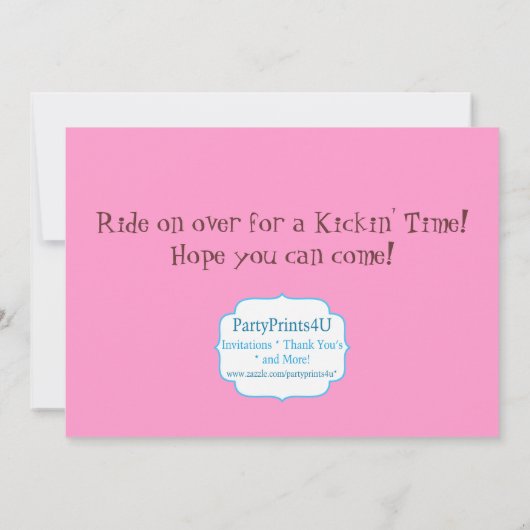 Cactus du désert, Invitation de fête d'anniversair (Dos)