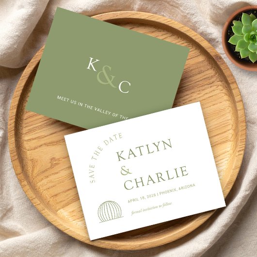 Cactus Du Sud-Ouest Moderne Enregistrer La Carte D