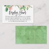 Cactus écran douche nuptiale carte d'insertion de  (Devant / Derrière)