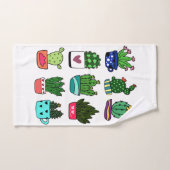 Cactus élégant moderne dans un ensemble de (Serviette à main)