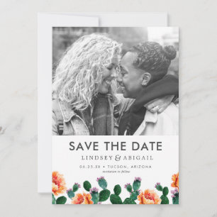 Cactus en Flowers Sla de datum op Save The Date