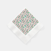 cactus en ladybug - lichtroze achtergrond servet (Hoek)