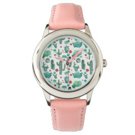 cactus en ladybug - patroon horloge