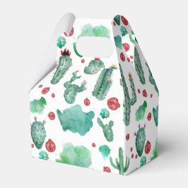 cactus en ladybug patroon - witte achtergrond bedankdoosjes