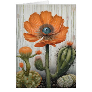 Cactus en papaver Met een oogbal Alle gelegenheden