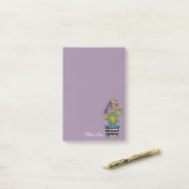 Cactus en regenboogvogel in Waterverf Post-it® Notes (Op bureau)