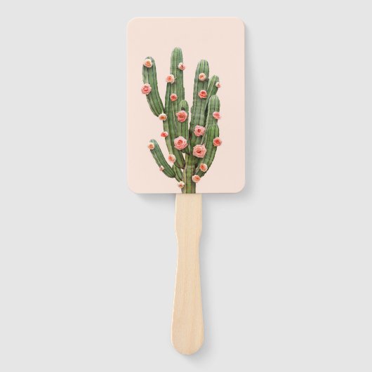 Cactus en Rozen Handwaaier (Voorkant)