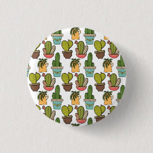 Cactus en successen binnenshuis in potten ronde button 3,2 cm