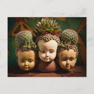 Cactus en Succulent Head planters Briefkaart