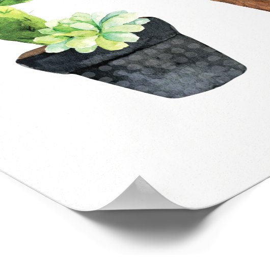 Cactus en Succulent Trio Two Poster (Hoek)