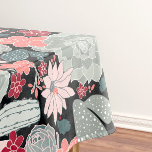 Cactus en succulente Planten in het Pinks Mint Pat Tafelkleed