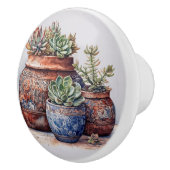 Cactus en succulenten keramische knop (Rechts)