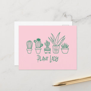 Cactus- en vetplantenliefhebber Tuinieren Plantvro Briefkaart