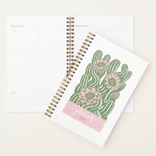 Cactus entrelacés linogravure vert sauge en fleurs (Devant avec enveloppe)