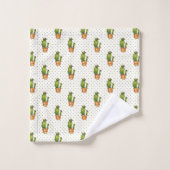 Cactus et motif de point succulent de Polk (Gant de toilette)