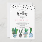 Cactus et points | Mariage | Invitation (Devant)