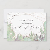 Cactus et succulents Carte de proposition de serva (Devant)