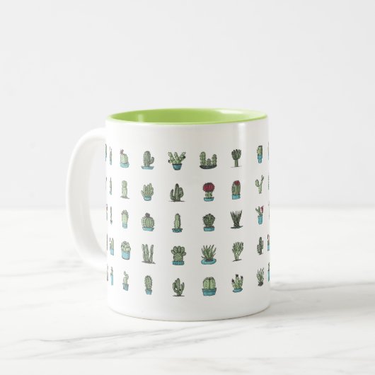 Cactus et tasse de Succulents (Devant gauche)