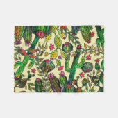 Cactus Family Pattern Fleece Deken (Voorkant (Horizontaal))