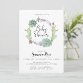 Cactus, fiesta Baby shower Kaart (Staand voorkant)