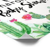 Cactus Fiesta Baby shower Welcome Poster (Hoek)