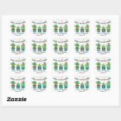Cactus Fiesta Birthday eerste jaar Vierkante Sticker (Vel)