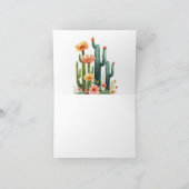 Cactus Fiesta Bloemrijke Bruidsdouche Bedankkaart (Binnen)