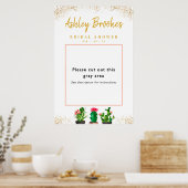 Cactus Fiesta Bruidsmeisje Feest Fotohouder Frame Poster (Keuken)