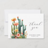 Cactus Fiesta Bruiloftsfeest Bedankkaart (Voorkant)