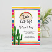 Cactus Fiesta Couples Douchen Mexicaans Kaart (Staand voorkant)