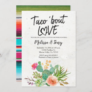 Cactus Fiesta Couples Shower Invitation Kaart