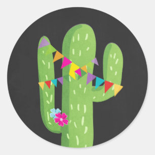 Cactus fiesta faveur tag Sticker soirée mexicaine