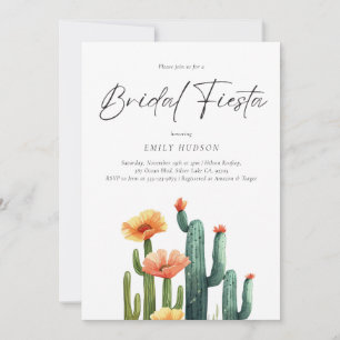 Cactus Fiesta Floral Vrijgezellenfeest Kaart