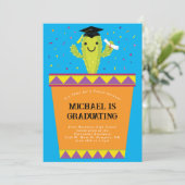 Cactus Fiesta Graduation Party Invitation (Debout devant)