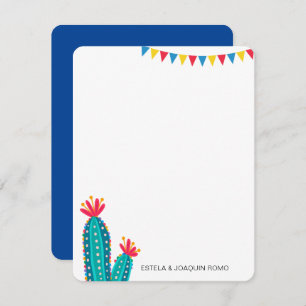 Cactus Fiesta-kaarten voor gepersonaliseerde notit Notitiekaartje