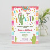 Cactus Fiesta Mexicaanse koppels Douche Uitnodigen Kaart (Staand voorkant)