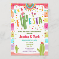 Cactus Fiesta Mexicaanse koppels Douche Uitnodigen