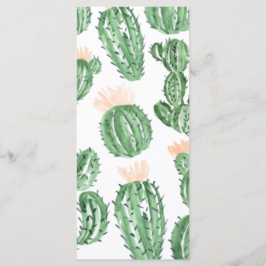 Cactus fiesta succulent trouwmenu menu (Achterkant)