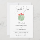 Cactus Fleur Rouge Barrel Enregistrer La Carte Dat (Devant)