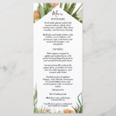 Cactus Floral Desert Mariage plat menu plat (Devant)