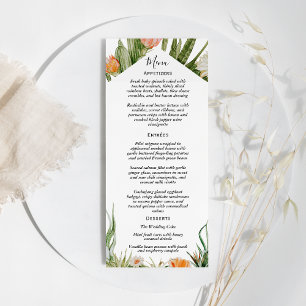 Cactus Floral Desert Mariage plat menu plat