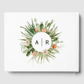 Cactus Floral Desert Wedding Guest Book Gastenboek (Achterkant)