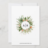 Cactus Floral Desert Wedding Invitation Kaart (Achterkant)