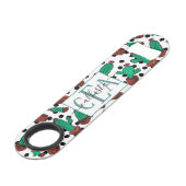 Cactus Floral Hexagon Motif Aquarelle Monogramme (Devant angulaire)