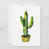 Cactus Floral Rustic Southwestern Boho bruiloft Kaart (Achterkant)