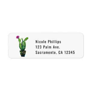 Cactus Floral Rustic Southwestern Vrijgezellenfees Etiket