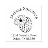 Cactus Flower Arch Address Zelfinktende Stempel (Design)