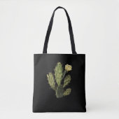 Cactus Flower  Drawing Black Canvas tas (Voorkant)